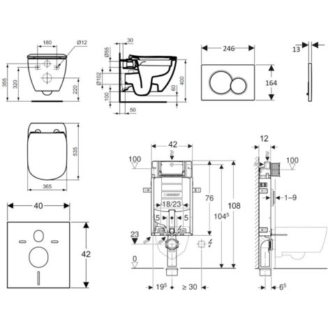 Geberit Kombifix Set Von Vorwandelement Wand Wc Und Wc Sitz Ideal