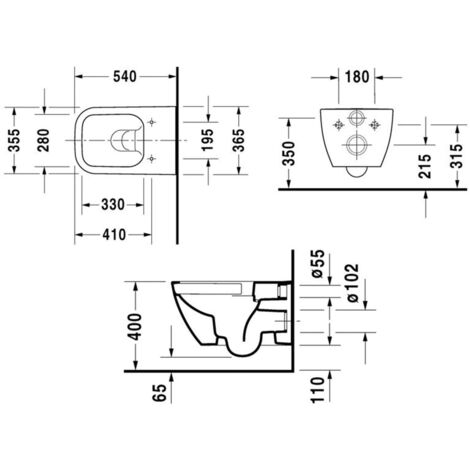 Duravit Happy D Wand Wc Rimless Wondergliss Anthrazit