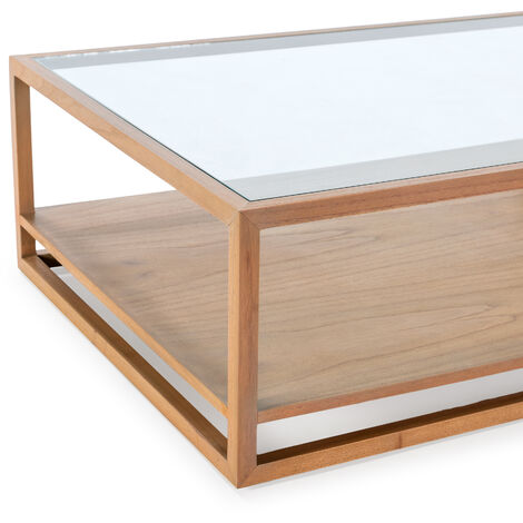 Table Basse X X Verre Bois Blanc Meubles Tables Bassespour Tous