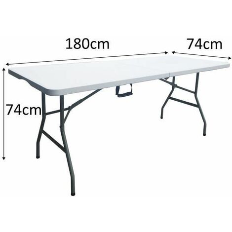 Mesa Plegable 180 Cm 8 Personas Plstico