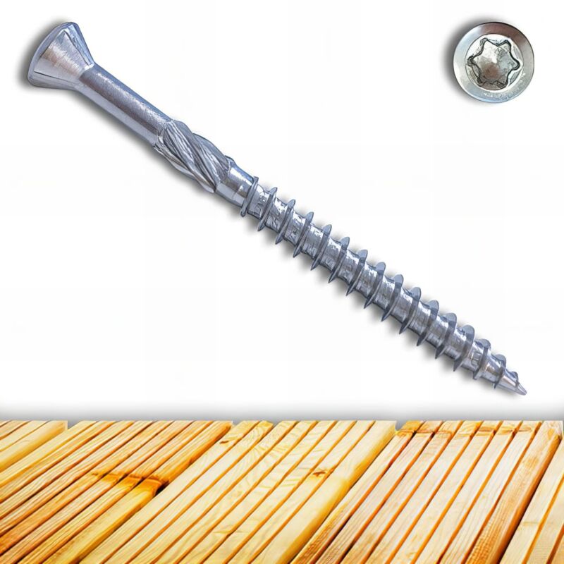 400 vis terrasse D 5 x 60 mm INOX A2 Torx 25 à tête réduite crantée