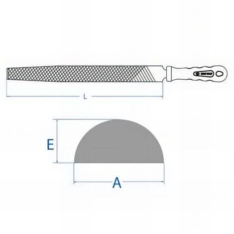 Lime Demi Douce Demi Ronde Avec Manche L 250 Mm