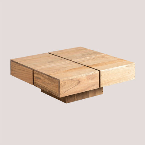 Mesa De Centro En Madera De Acacia Sauris Sklum Marr N Acacia