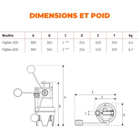 Espa Pompe Portable Submersible Pour Les Eaux Us Es Vigilex Mha