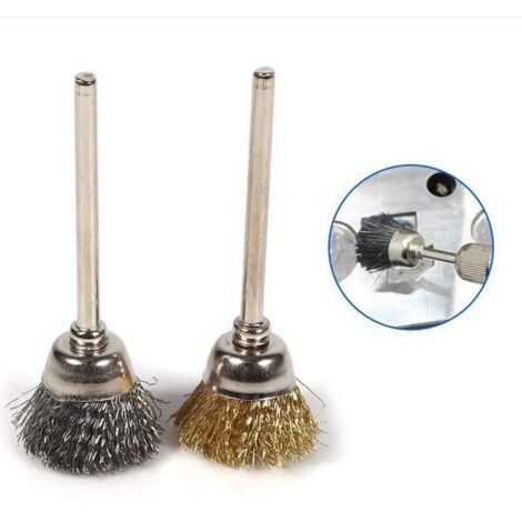 Brosse en laiton 36 pièces roues en fil d acier brosses perceuse