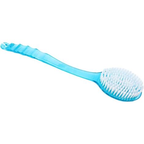 Brosse Bleue Avec Long Manche Pour Masser Frotter Le Dos Douche Bain