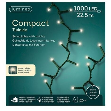 Guirlande Lumineuse de Noël Lumineo 1000 Led Chaud 495354