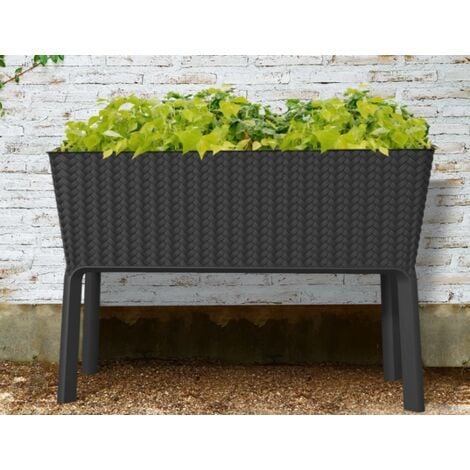 Jardinière surélevée élégante pour votre jardin Gris