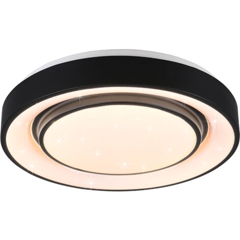 Plafonnier Moderne Led Dimmer Rgb Mona Noir Cm