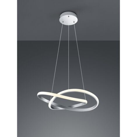 L Mpara Colgante Moderna Led Regulable W Cm Nichel Trio Lighting