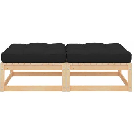 Furniture Limited Repose Pieds De Jardin Avec Coussins Lot De 2