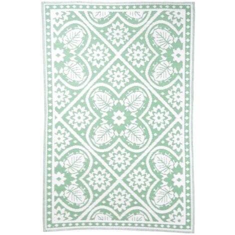 Furniture Limited Tapis d extérieur 182x122 cm Tuiles Vert et