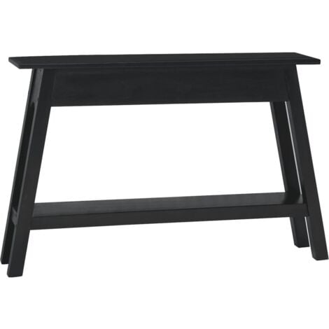 Furniture Limited Mesa Consola Madera Maciza De Caoba Negro