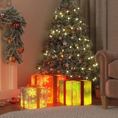 Furniture Limited Cajas De Regalo Navidad Iluminadas 3 Uds 64