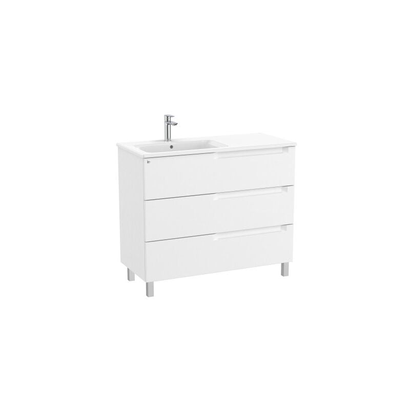 Aleyda Unik 3 Tiroirs Lavabo À Gauche 1000 Mm Blanc Mat ROCA A851828509