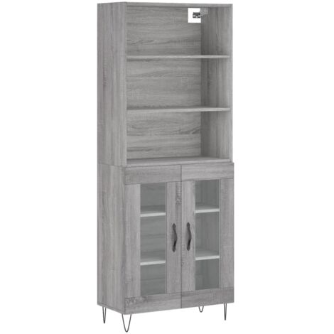 Highboard Grey Sonoma X X Cm Engineered Wood Vidaxl