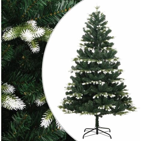 Artificial Hinged Christmas Tree With Flocked Snow Cm Vidaxl