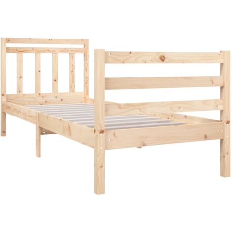 Bed Frame Without Mattress Single Solid Wood VidaXL