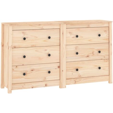 Sideboard X X Cm Solid Wood Pine Vidaxl