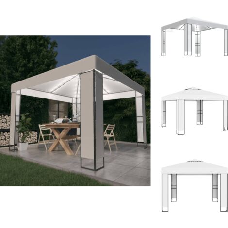 Pavillons Partyzelte Living Pavillon Mit Doppeldach Led