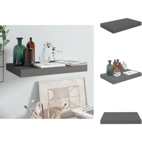 Wandregale Living Schwebendes Wandregal Hochglanz Grau X X Cm Mdf