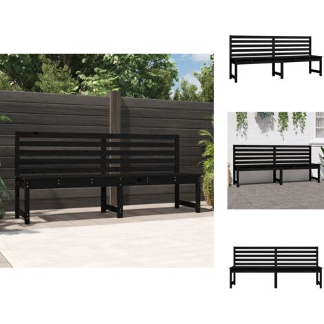 Gartenb Nke Living Gartenbank Schwarz Cm Massivholz Kiefer