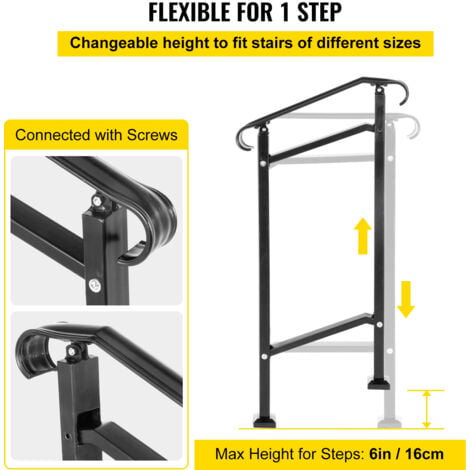 Mophorn Main Courante En Fer Forg Rampe D Escalier Ext Rieure