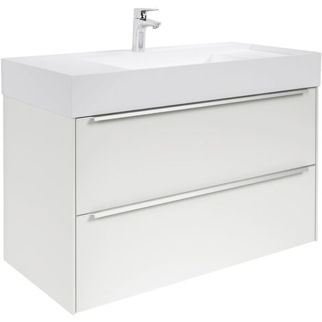 Meuble Unik Inspira Roca Mm Et Lavabo Blanc Brillant