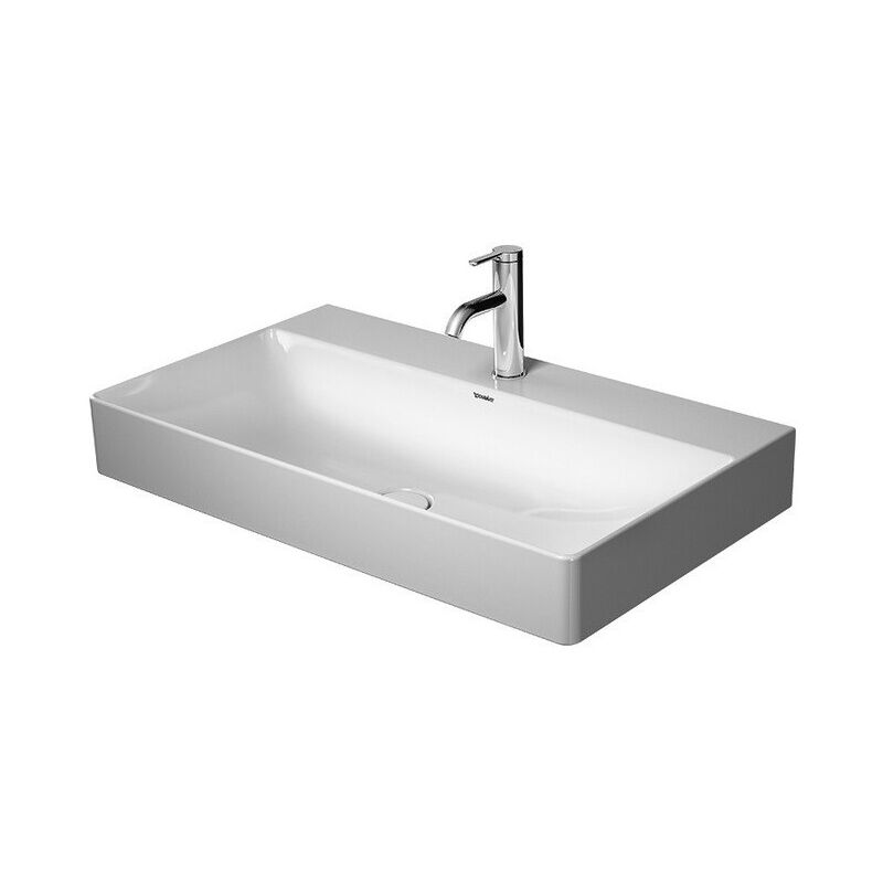 Lavabo Duravit DURASQUARE Sans Trop Pleinavec Plage De Robinettrie