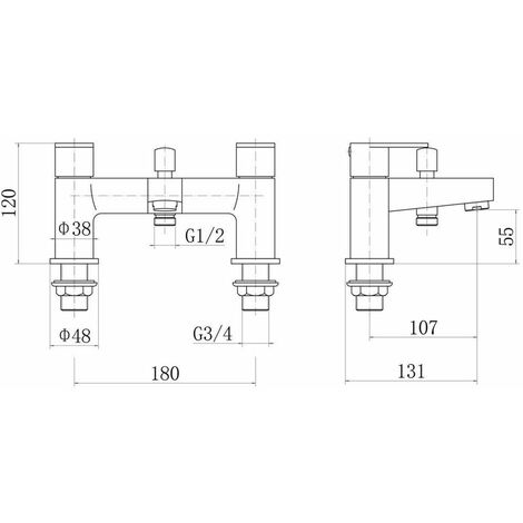 Aquariss Bath Taps With Shower Bath Shower Filler Mixer Tap Double