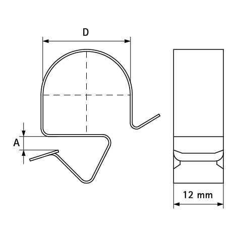 Fissaggio del bordo della lamiera WALRAVEN BRITCLIPS GAM8 Ø 22 32 mm