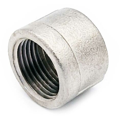 G3 8 BSP Female Round Pipe End Blanking Cap 316 Stainless Steel