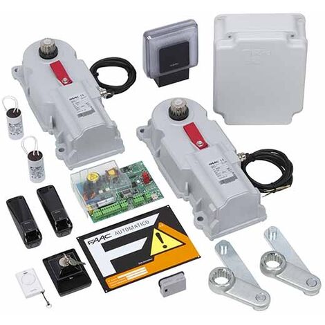 POWER KIT FAAC 230V Kit portail battant motorisé enterré avec 2 vantaux