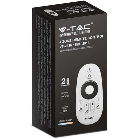 V TAC VT 2436 télécommande de strip led led sans fil pour contrôleur de