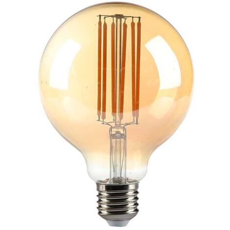 V Tac VT 2027 Globe LED Filament Ampoule 7W Е27 G95 Vintage Ambre