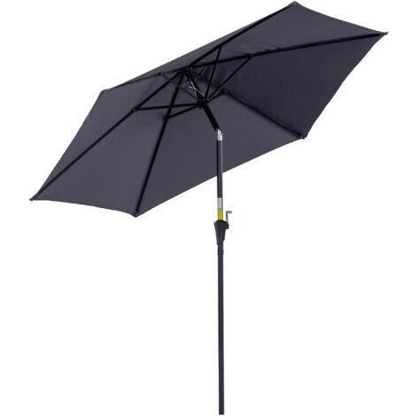 Outsunny M Garden Parasol Umbrella With Tilt And Crank Outdoor Sun