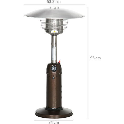 Outsunny Gas Patio Heater With Tip Over Protection For Garden Camping