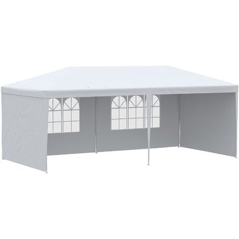 Outsunny M X M Garden Gazebo Marquee Canopy Party Tent Canopy Patio White