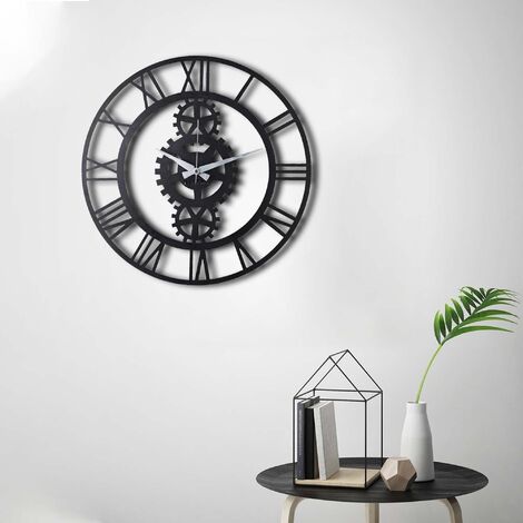 Reloj De Pared Metal Decorativo Con Estilo Engranjes X