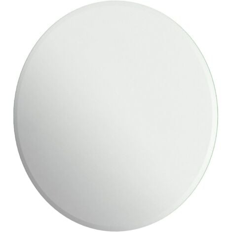 Bathroom Mirror Frameless Bevelled Modern Round Wall Mounted 500x500mm