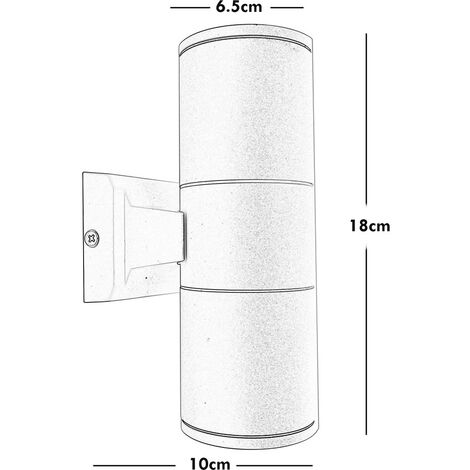 Applique A Parete Doppia Emissione Per Esterno Giardino Ip55 Lampada