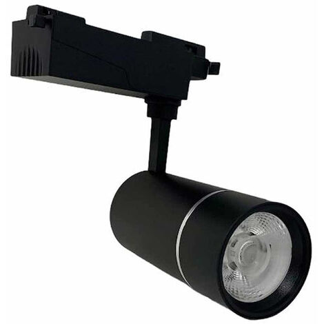 Faretto Da Binario Led Cob 30 Watt Scocca Nera Faro Soffitto Proiettore