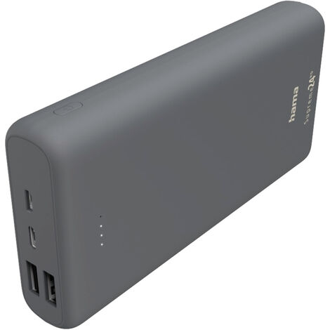 Hama Supreme Hd Powerbank Mah Lipo Usb A Usb C Dunkelgrau