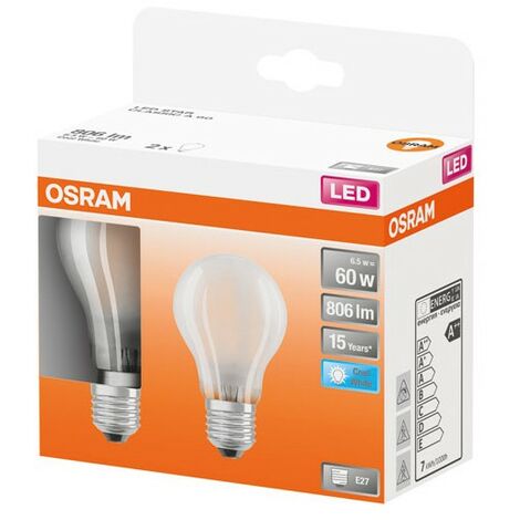 OSRAM Led std verre dépoli 7w e27 806lm 4000K frd bte 2