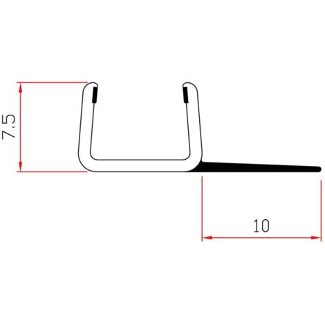 Guarnizione Box Doccia Ricambio Verticale Vetro Mm Ec