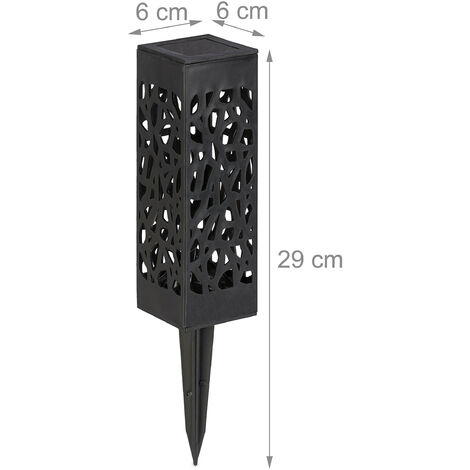 Relaxdays Solarlampen Er Set Warmwei Wasserdicht D Mmerungssensor