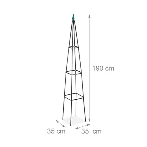 Relaxdays Rankhilfe Obelisk 2er Set HBT 190 X 35 X 35 Cm