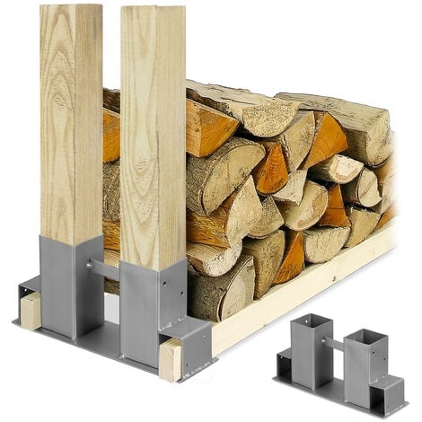 Relaxdays Holzstapelhilfe Er Set F R Feuerholz Kaminholzregal Selber