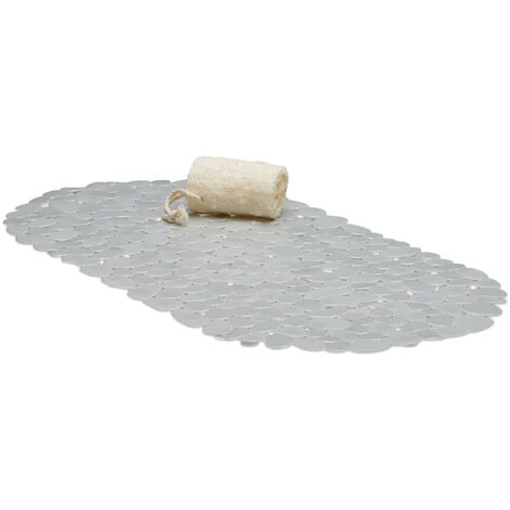 Tapis fond de baignoire lot de 10 optique pierre antidérapant