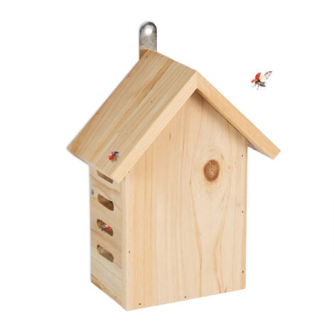 Relaxdays H Tel Insectes Pratique En Bois Non Trait Pour